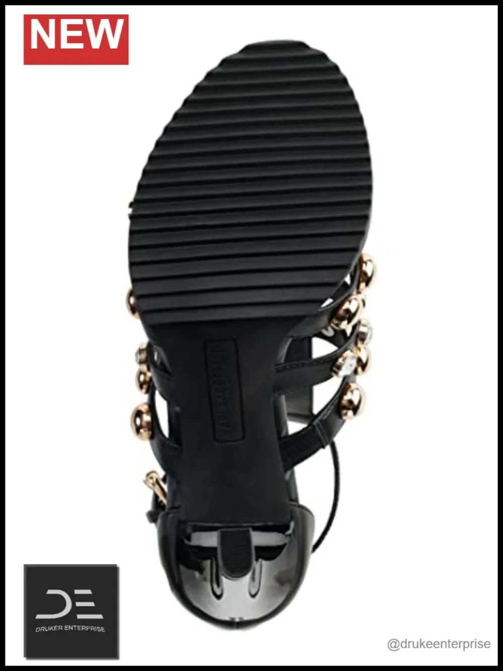 Karl Lagerfeld Brexton T Strap Studded Dress Heels